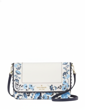 Kate Spade New York Madison Peacock Floral Printed Willow Flap Convertible Crossbody