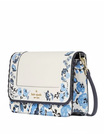 Kate Spade New York Madison Peacock Floral Printed Willow Flap Convertible Crossbody