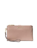 Michael Michael Kors Adele Double Zip Pebble Leather Phone Wristlet