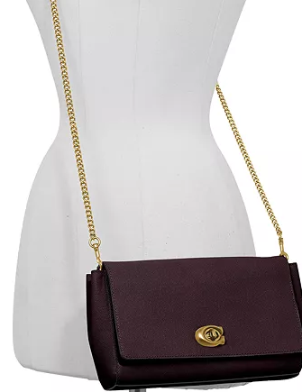 Coach Alexa Leather Chain Crossbody Clutch