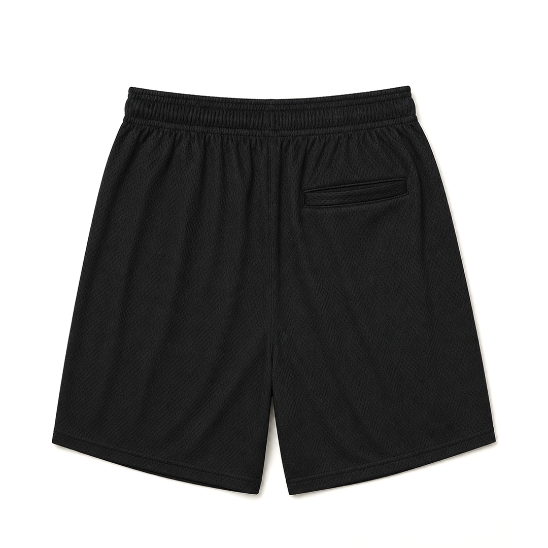 Black Mesh Shorts