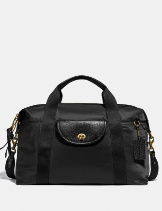 Coach Cargo Weekender With Vintage Rose Print Interior
