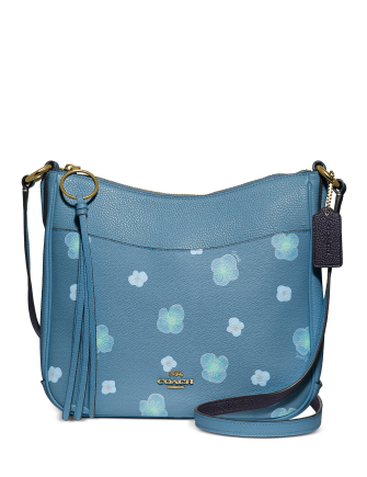 Coach Chaise Pansy Print Leather Crossbody