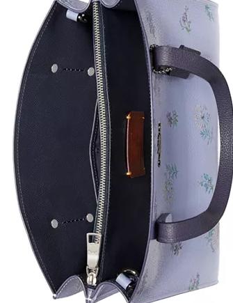 Coach Charlie Leather 28 Carryall In Meadow Print