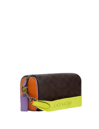 Coach Axel Crossbody In Colorblock Signature Canvas