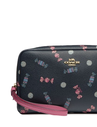 Coach Boxy Cosmetic Case With Scattered Candy Print