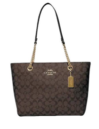 Coach Cammie Chain Tote In Signature Canvas