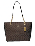 Coach Cammie Chain Tote In Signature Canvas