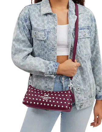 Coach Charlotte Shoulder Bag With Rivets