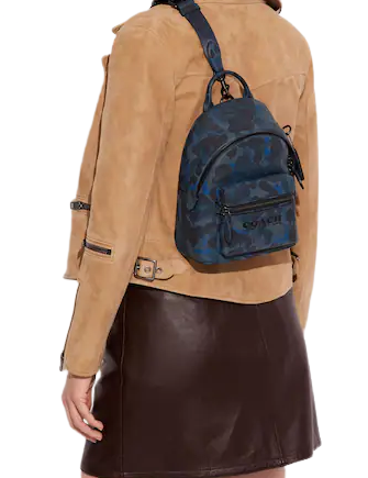 Coach Charter Backpack 18 With Camo Print