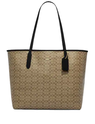 Coach City Tote In Signature Canvas