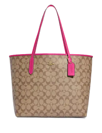 Coach City Tote In Signature Canvas