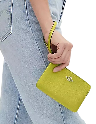 Coach Corner Zip Wristlet