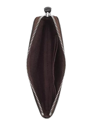 Coach Corner Zip Wristlet In Signature Canvas With Heart Print
