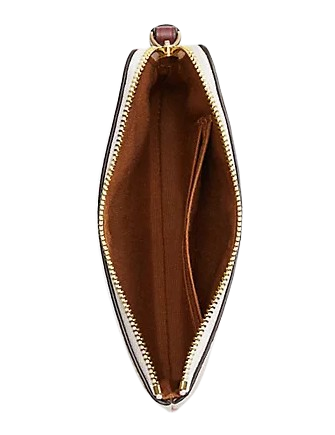 Coach Corner Zip Wristlet With Bow Print