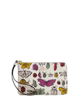 Coach Corner Zip Wristlet With Creature Print