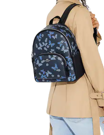 Coach Court Backpack With Lovely Butterfly Print