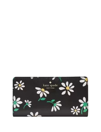Kate Spade New York Dana Daisies Large Slim Bifold Wallet