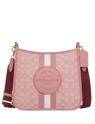 Coach Dempsey File Bag In Signature Jacquard With Stripe And Coach Patch