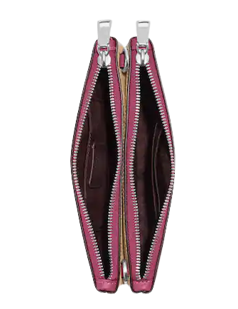 Coach Double Zip Crossbody In Signature Canvas