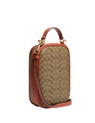 Coach Eva Phone Crossbody In Colorblock Signature Canvas