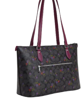 Coach Gallery Tote In Signature Canvas With Country Floral Print