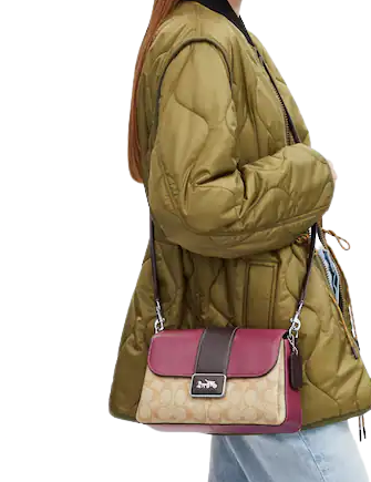 Coach Grace Shoulder Bag In Colorblock Signature Canvas