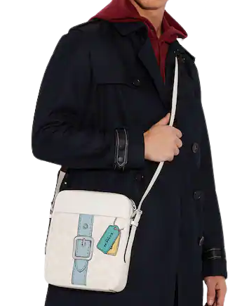 Coach Hudson Crossbody 21 In Signature Canvas With Trompe L'oeil Print