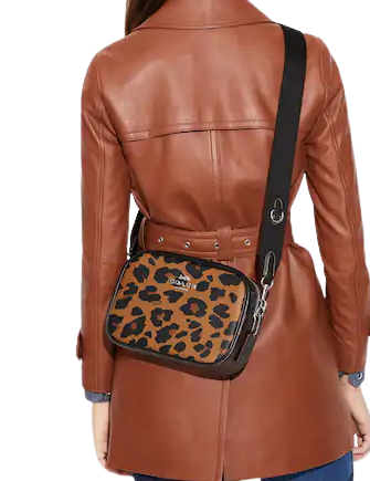 Coach Jamie Camera Bag In Signature Canvas With Leopard Print