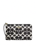 Coach Large Corner Zip Wristlet In Signature Canvas