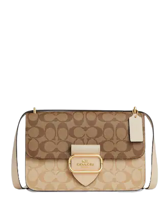 Coach Large Morgan Square Crossbody In Blocked Signature Canvas