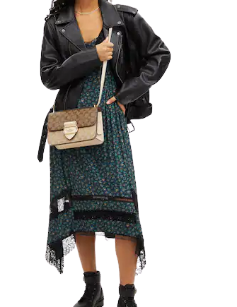 Coach Large Morgan Square Crossbody In Blocked Signature Canvas
