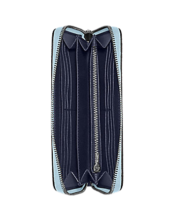 Coach Long Zip Around Wallet In Signature Canvas