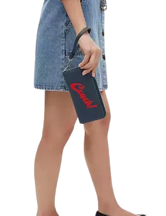 Coach Long Zip Around Wallet With Coach Graphic