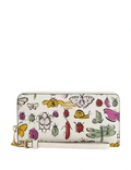 Coach Long Zip Around Wallet With Creature Print