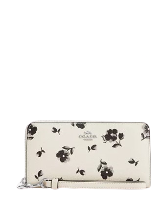 Coach Long Zip Around Wallet With Floral Print