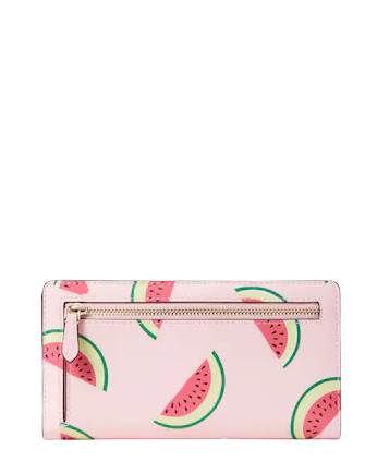 Kate Spade New York Marlee Watermelon Party Large Slim Bifold Wallet