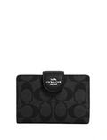 Coach Medium Corner Zip Wallet In Signature Canvas