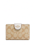 Coach Medium Corner Zip Wallet In Signature Canvas