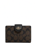 Coach Medium Corner Zip Wallet In Signature Canvas