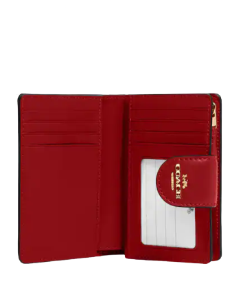 Coach Medium Corner Zip Wallet In Signature Canvas