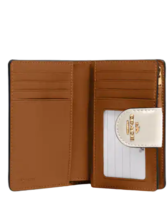 Coach Medium Corner Zip Wallet In Signature Canvas