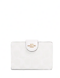 Coach Medium Corner Zip Wallet In Signature Canvas