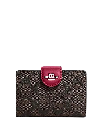 Coach Medium Corner Zip Wallet In Signature Canvas