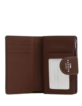 Coach Medium Corner Zip Wallet In Signature Canvas With Banana Print