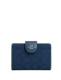 Coach Medium Corner Zip Wallet In Signature Jacquard