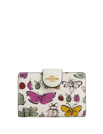 Coach Medium Corner Zip Wallet With Creature Print