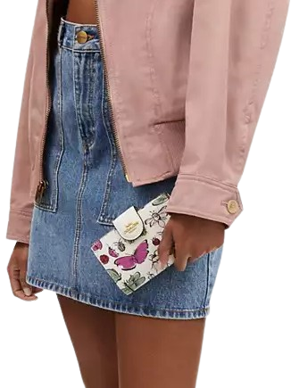 Coach Medium Corner Zip Wallet With Creature Print