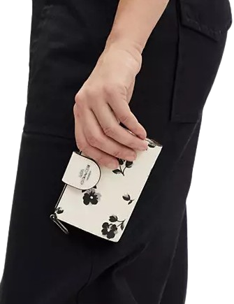 Coach Medium Corner Zip Wallet With Floral Print