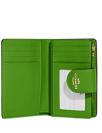 Coach Medium Corner Zip Wallet With Mini Vintage Rose Print